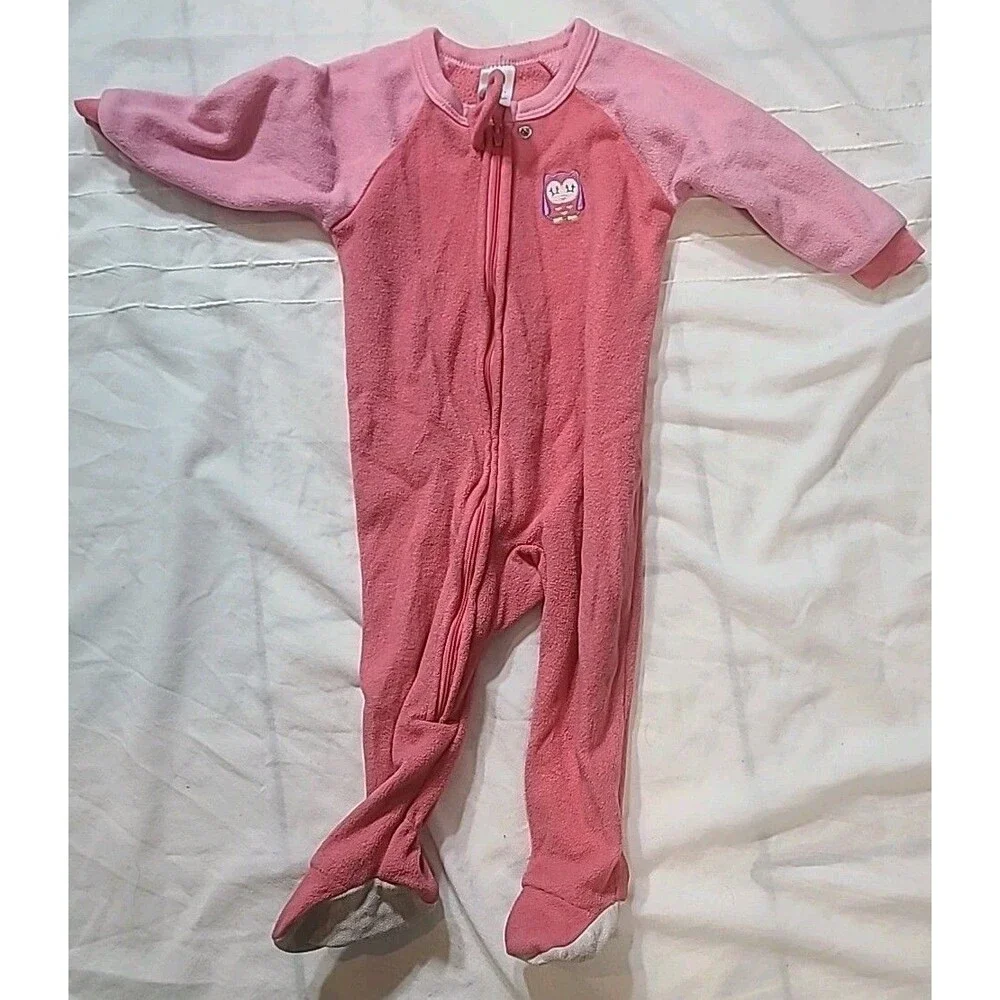 Baby Girl 12-18 Months Clothing Lot Of 4 -1 Red Dress 2 footy pj 1 Snap top